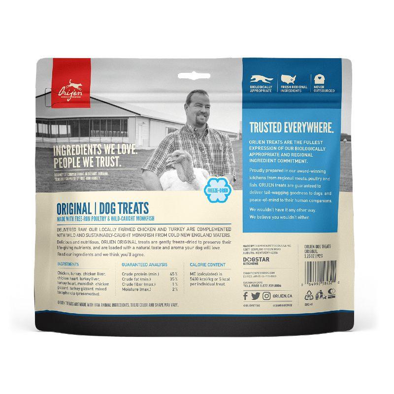 orijen original dog treats back