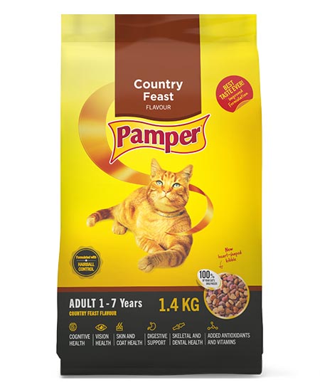 pamper friskies country feast 4kg cat food