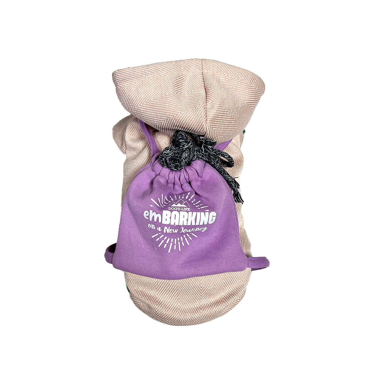 Dogs Life Embarking Backpack Hoodie Pink
